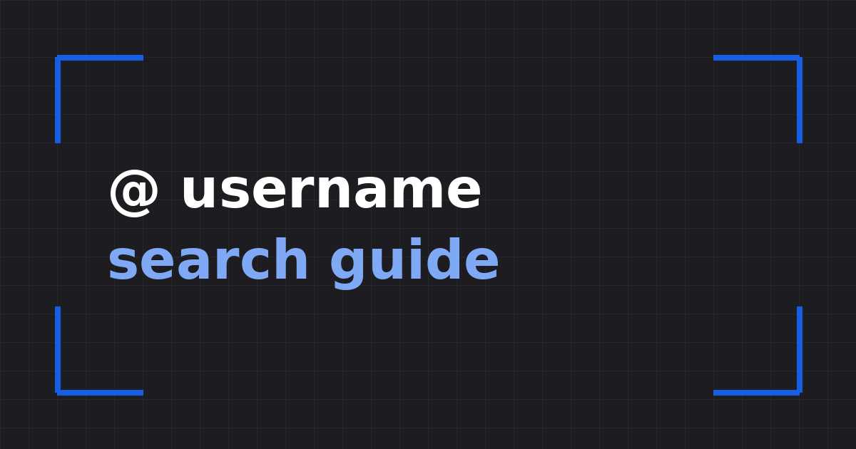Username Search: How to Check a Handle Across Platforms (Free)